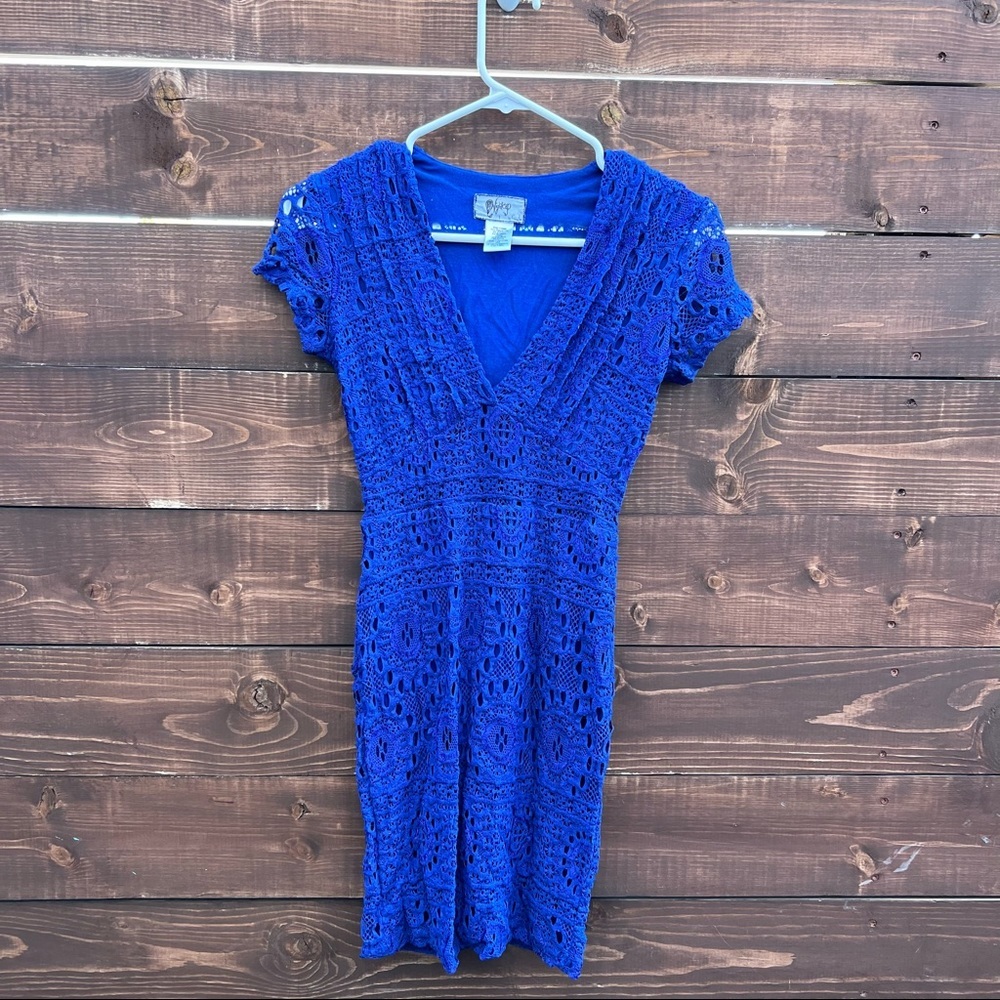 Nightcap Blue Lace Mini Dress Size 1 / xs